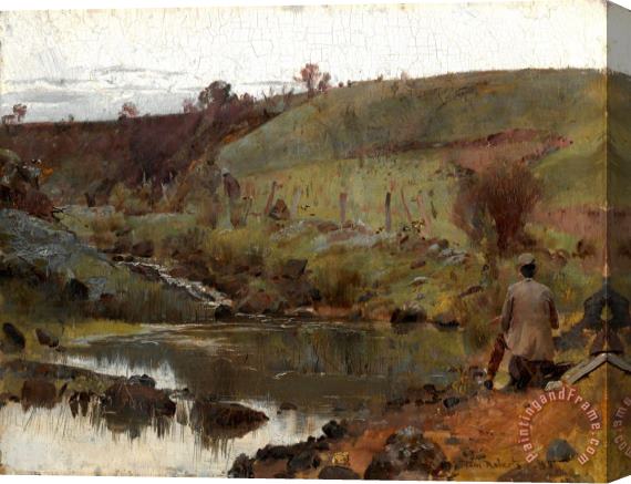 Tom Roberts A Quiet Day on Darebin Creek Stretched Canvas Print / Canvas Art