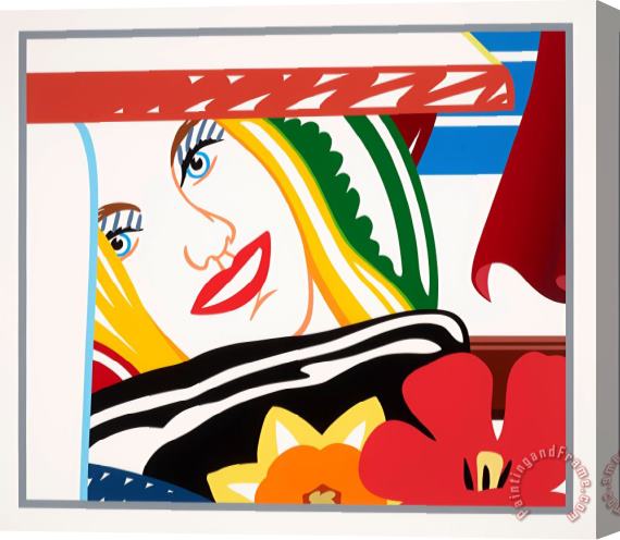 Tom Wesselmann Bedroom Face #41, 1990 Stretched Canvas Print / Canvas Art