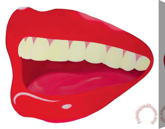 Tom Wesselmann Mouth #8, 1966 Stretched Canvas Print / Canvas Art