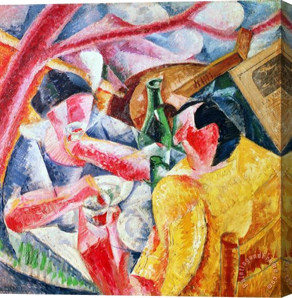 Umberto Boccioni Under The Pergola At Naples Stretched Canvas Painting / Canvas Art