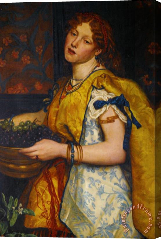 Valentine Cameron Prinsep A Girl Carrying Grapes Stretched Canvas Print / Canvas Art