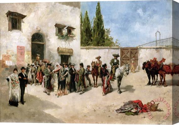 Vicente de Parades Bullfighters preparing for the Fight Stretched Canvas Print / Canvas Art