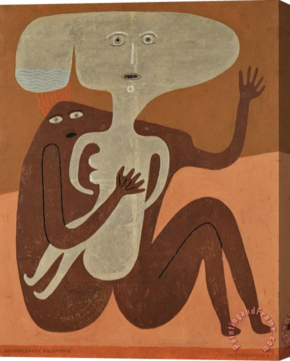 Victor Brauner Accouplement, 1962 Stretched Canvas Painting / Canvas Art