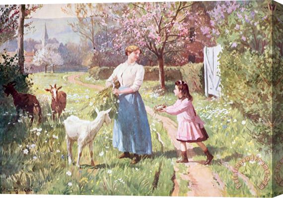 Victor Gabriel Gilbert Easter Eggs in the Country Stretched Canvas Print / Canvas Art
