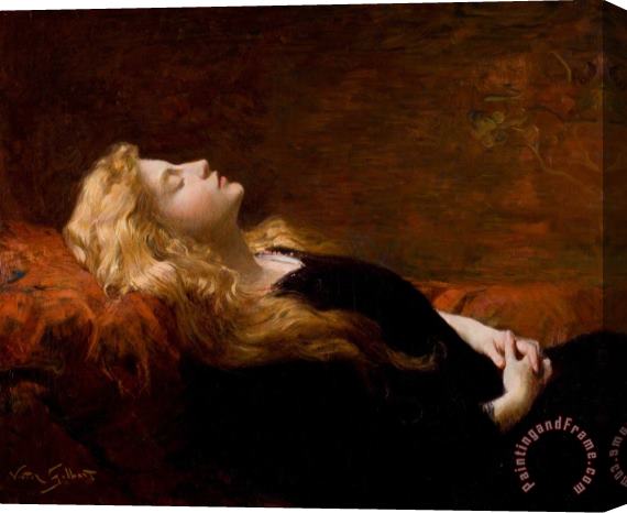 Victor Gabriel Gilbert Sleeping Beauty Stretched Canvas Painting / Canvas Art