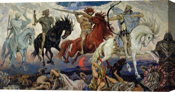 Victor Mikhailovich Vasnetsov The Four Horsemen of the Apocalypse Stretched Canvas Painting / Canvas Art