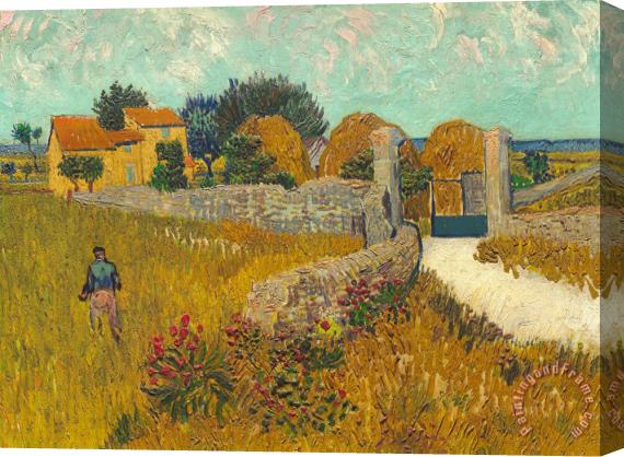 Vincent van Gogh Farmhouse In Provence Stretched Canvas Painting / Canvas Art
