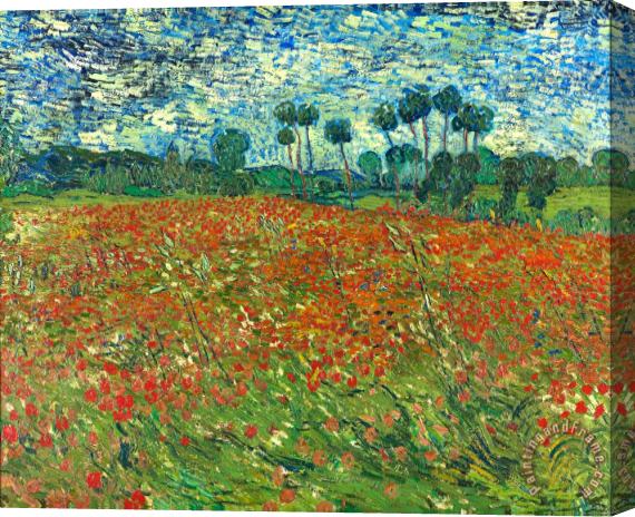 Vincent van Gogh Poppy Field Stretched Canvas Painting / Canvas Art