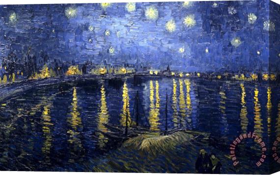 Vincent van Gogh Starry Night Over The Rhone Stretched Canvas Painting / Canvas Art