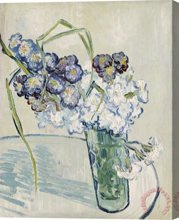 Vincent van Gogh Still Life Vase Of Carnations Stretched Canvas Painting / Canvas Art