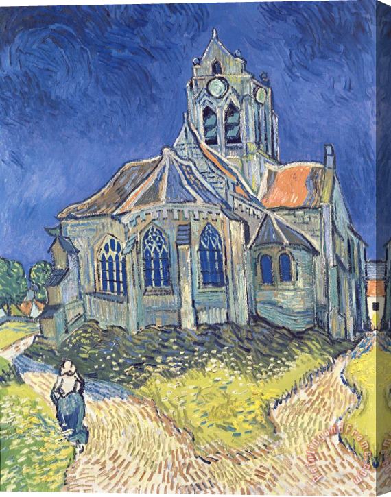 Vincent van Gogh The Church at Auvers sur Oise Stretched Canvas Painting / Canvas Art