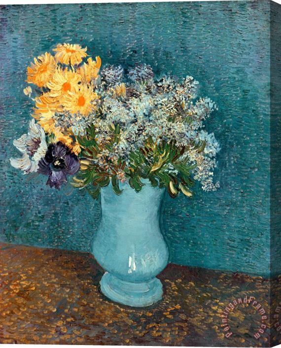 Vincent van Gogh Vase of Flowers Stretched Canvas Print / Canvas Art