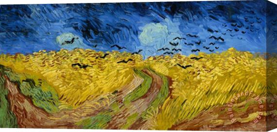 Vincent van Gogh Wheatfield with Crows Wiki Stretched Canvas Painting / Canvas Art