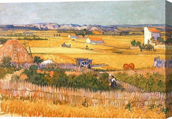 Vincent van Gogh Wheatfields Stretched Canvas Painting / Canvas Art
