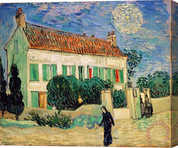 Vincent van Gogh White House at Night Stretched Canvas Painting / Canvas Art