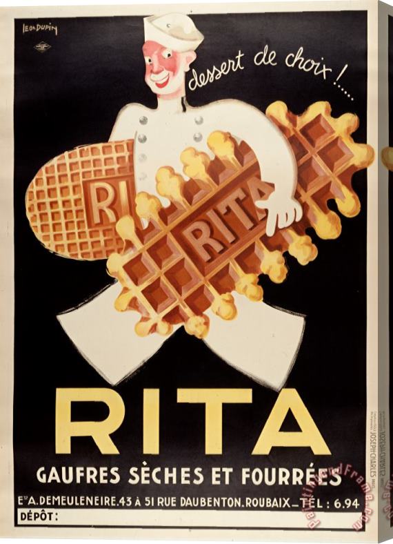 Vintage Images Rita Stretched Canvas Print / Canvas Art