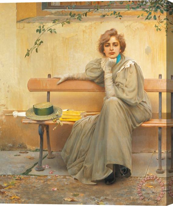 Vittorio Matteo Corcos Dreams Stretched Canvas Painting / Canvas Art