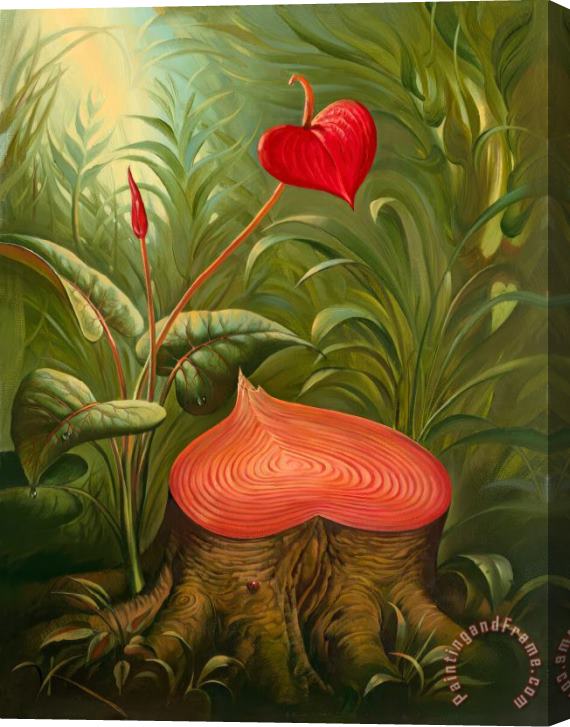 Vladimir Kush Hearts for Future Generations Stretched Canvas Print / Canvas Art