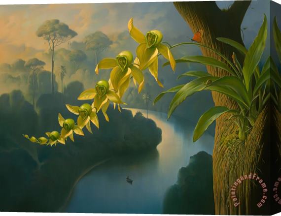 Vladimir Kush Orchid Family Rollercoaster Stretched Canvas Painting / Canvas Art