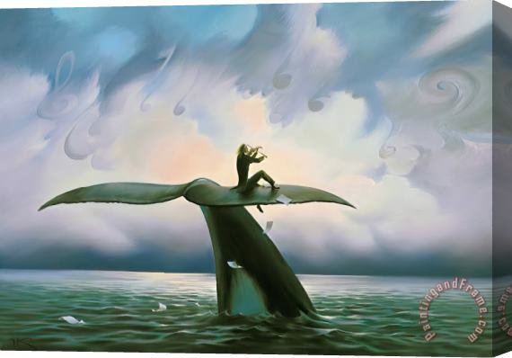 Vladimir Kush Play for The Ocean Stretched Canvas Print / Canvas Art