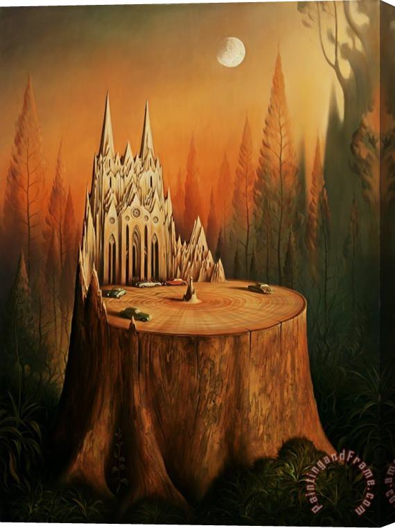 Vladimir Kush Small Town Comfort Stretched Canvas Painting / Canvas Art