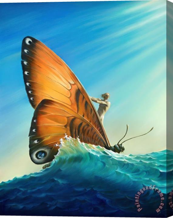 Vladimir Kush Winged Surfer Stretched Canvas Painting / Canvas Art