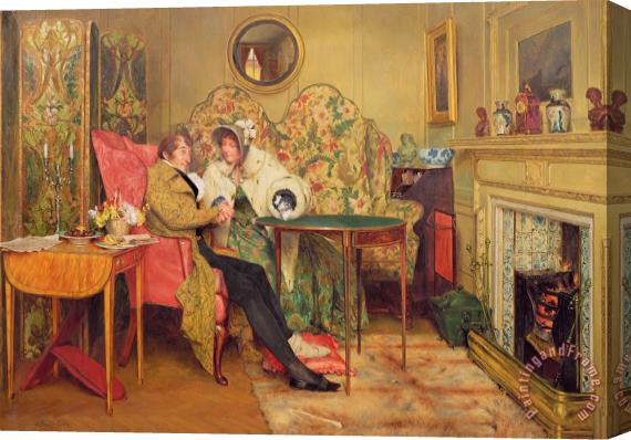 Walter Dendy Sadler An Attentive Visitor Stretched Canvas Print / Canvas Art
