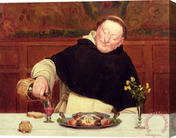 Walter Dendy Sadler The Monk's Repast Stretched Canvas Print / Canvas Art