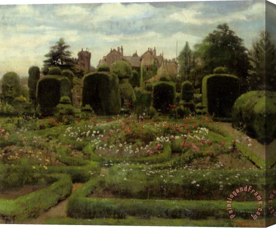 Walter Frederick Roofe Tyndale The Topiary Gardens Levens Hall Cumbria Stretched Canvas Painting / Canvas Art