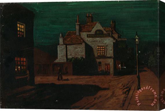 Walter Greaves The Black Lion, Chelsea by Night Stretched Canvas Print / Canvas Art