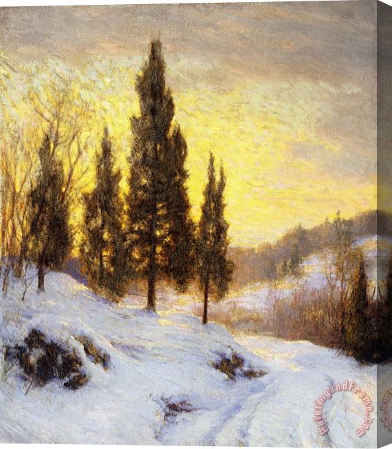 Walter Launt Palmer Winter Sundown Stretched Canvas Painting / Canvas Art