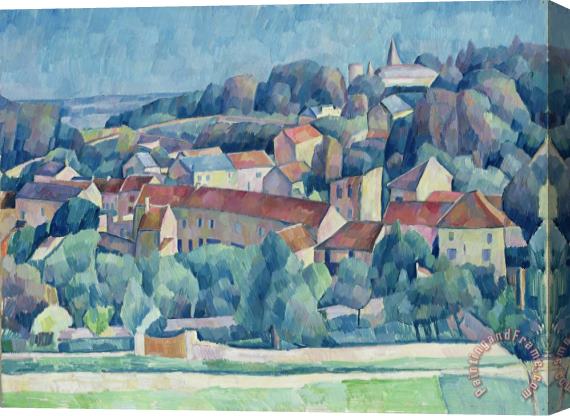 Walter Rosam Hardricourt Village and Castle Stretched Canvas Painting / Canvas Art