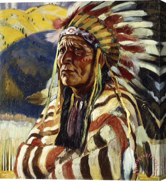 Walter Ufer Chief Thundercloud Stretched Canvas Print / Canvas Art