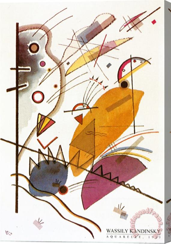 Wassily Kandinsky Aquarelle 1923 Stretched Canvas Painting / Canvas Art
