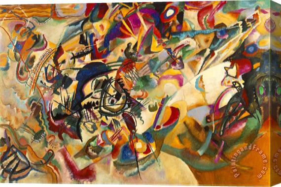 Wassily Kandinsky Composition Vii 1913 Stretched Canvas Painting / Canvas Art