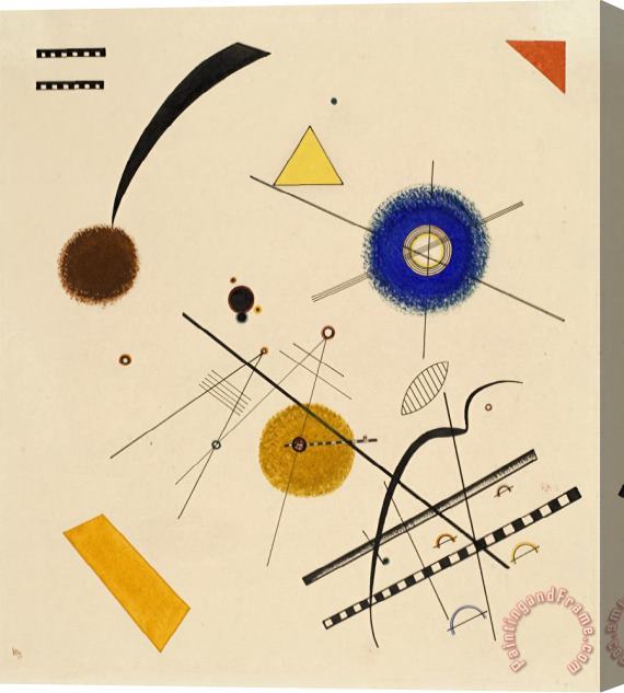 Wassily Kandinsky Drei Freie Kreise (three Free Circles) Stretched Canvas Painting / Canvas Art