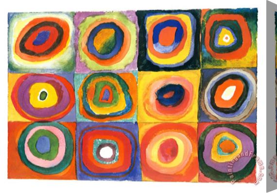 Wassily Kandinsky Farbstudie Quadrate Stretched Canvas Print / Canvas Art