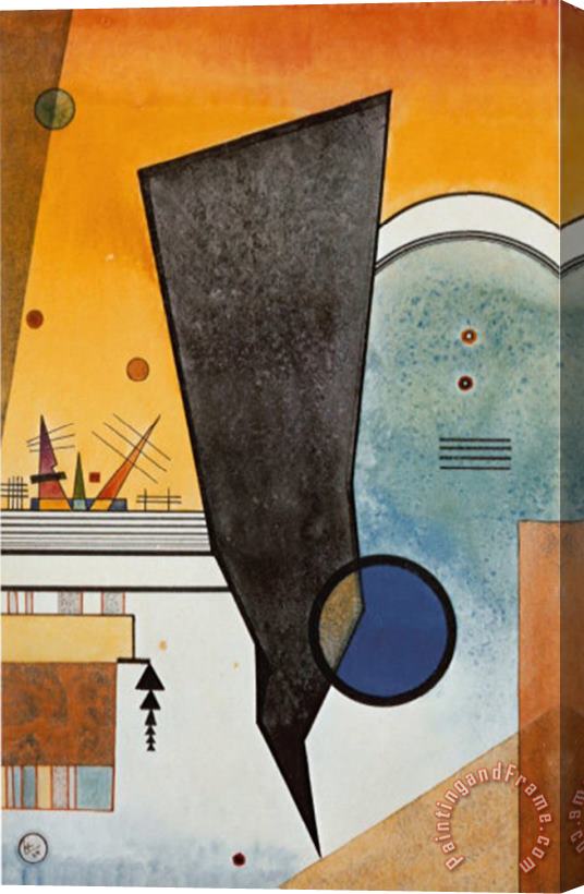 Wassily Kandinsky Gebogene Spitze 1924 Stretched Canvas Print / Canvas Art