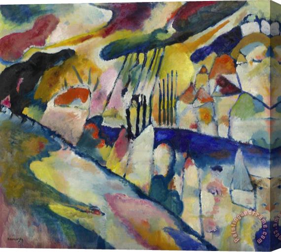 Wassily Kandinsky Landscape with Rain (landschaft Mit Regen) Stretched Canvas Print / Canvas Art