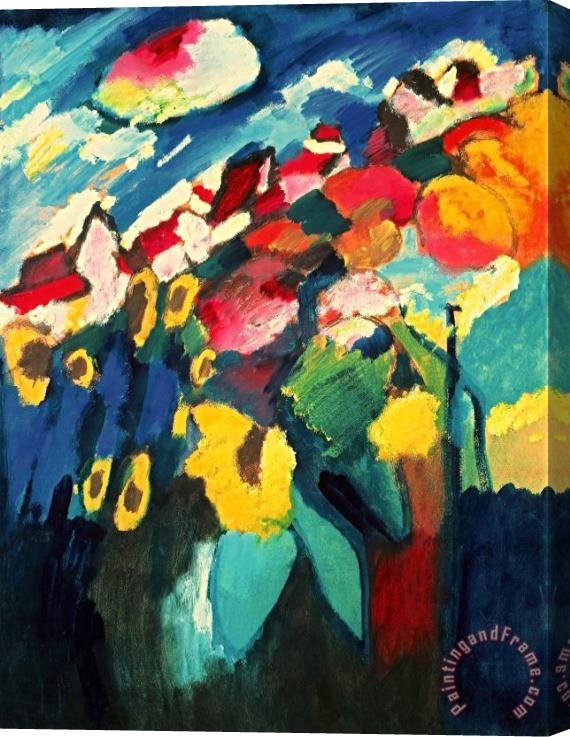 Wassily Kandinsky Murnau Garden II 1910 Stretched Canvas Print / Canvas Art