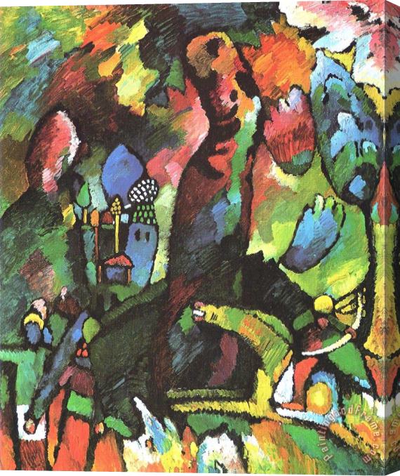 Wassily Kandinsky Picture with Archer 1909 Stretched Canvas Print / Canvas Art