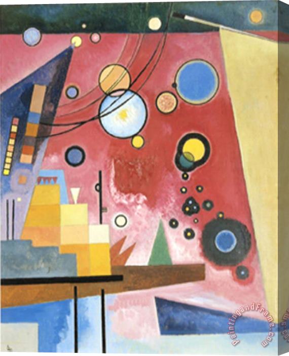 Wassily Kandinsky Schweres Rot C 1924 Stretched Canvas Print / Canvas Art
