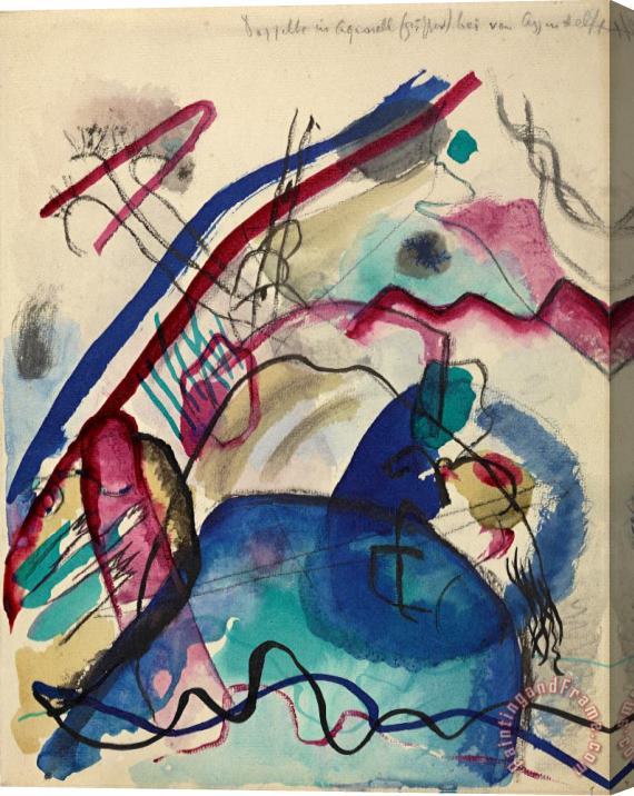 Wassily Kandinsky Study for 'painting with White Border (moscow)' Stretched Canvas Painting / Canvas Art