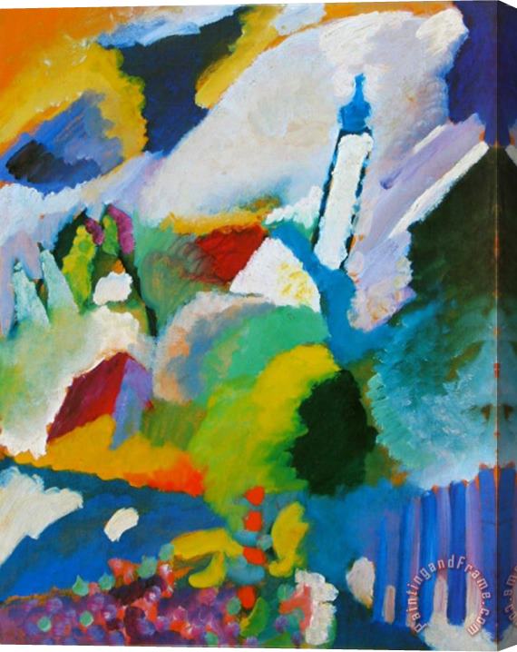 Wassily Kandinsky The Church in Murnau Stretched Canvas Print / Canvas Art