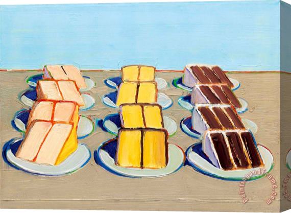 Wayne Thiebaud Cake Rows, 1962 Stretched Canvas Print / Canvas Art