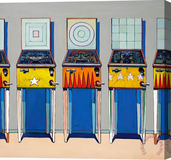 Wayne Thiebaud Four Pinball Machines, 1962 Stretched Canvas Painting / Canvas Art