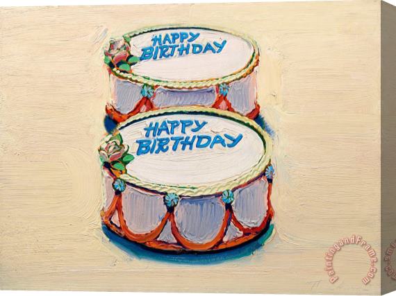 Wayne Thiebaud Happy Birthday, 1962 Stretched Canvas Painting / Canvas Art