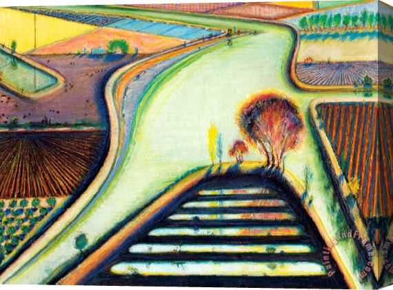 Wayne Thiebaud Levees And Dikes (green River Turn), 2000 Stretched Canvas Print / Canvas Art