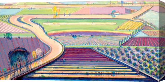 Wayne Thiebaud River Channels, 2003 Stretched Canvas Print / Canvas Art