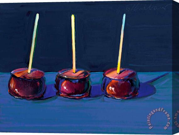 Wayne Thiebaud Three Candied Apples, 1999 Stretched Canvas Painting / Canvas Art